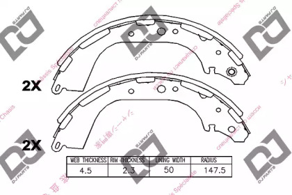 Комлект тормозных накладок DJ PARTS BS1017